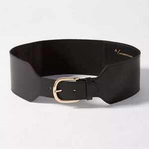 NWT! By Anthropologie Black Leather Tabitha Corset Belt